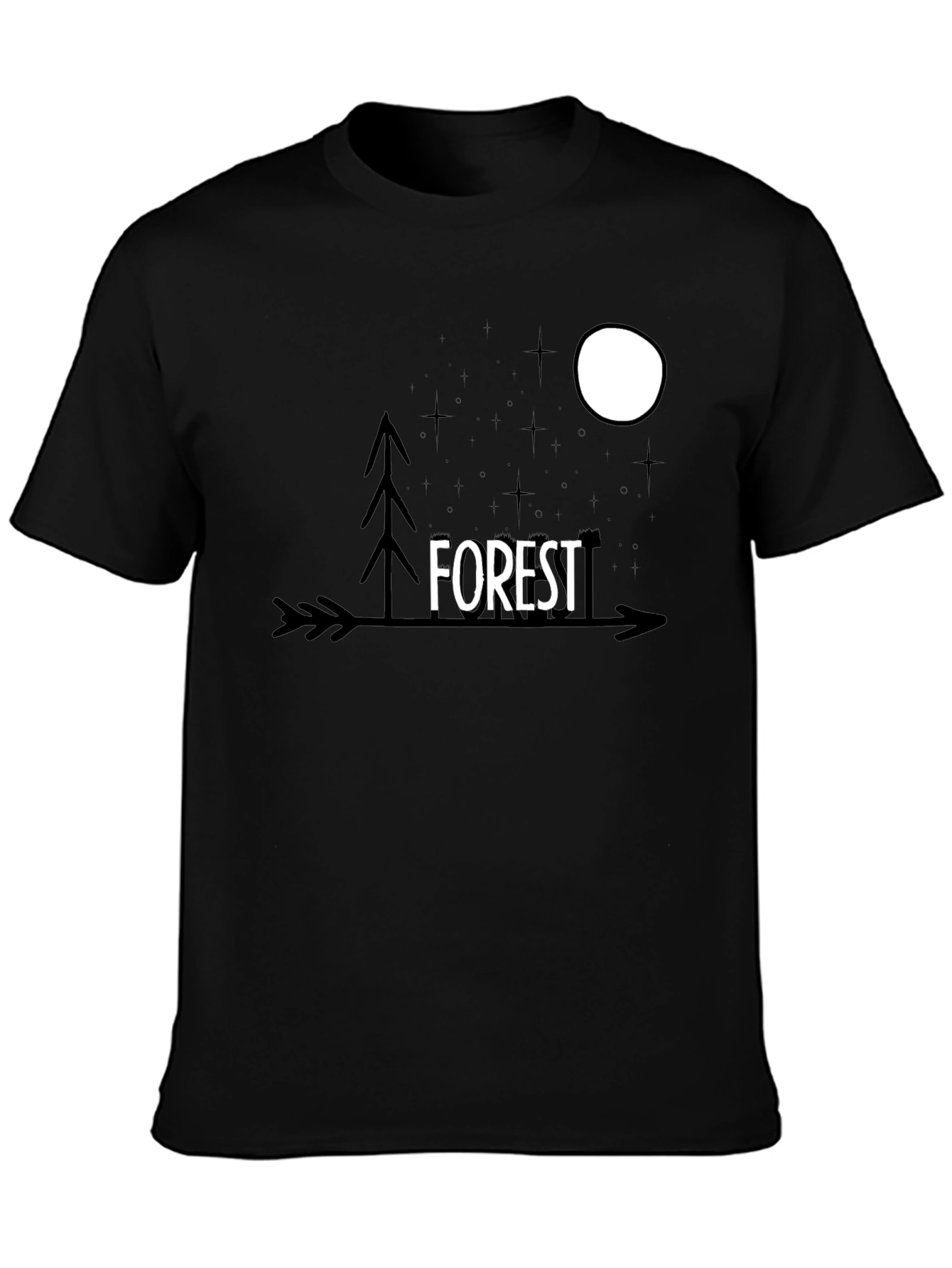 Forest Arrow Graphic Tee - Unisex Black T-Shirt