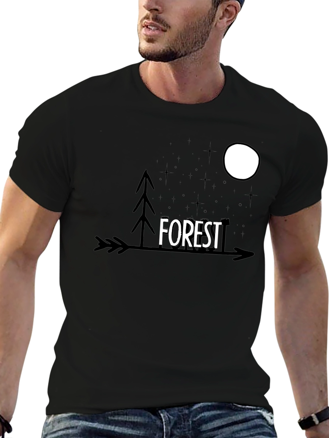 Forest Arrow Graphic Tee - Unisex Black T-Shirt