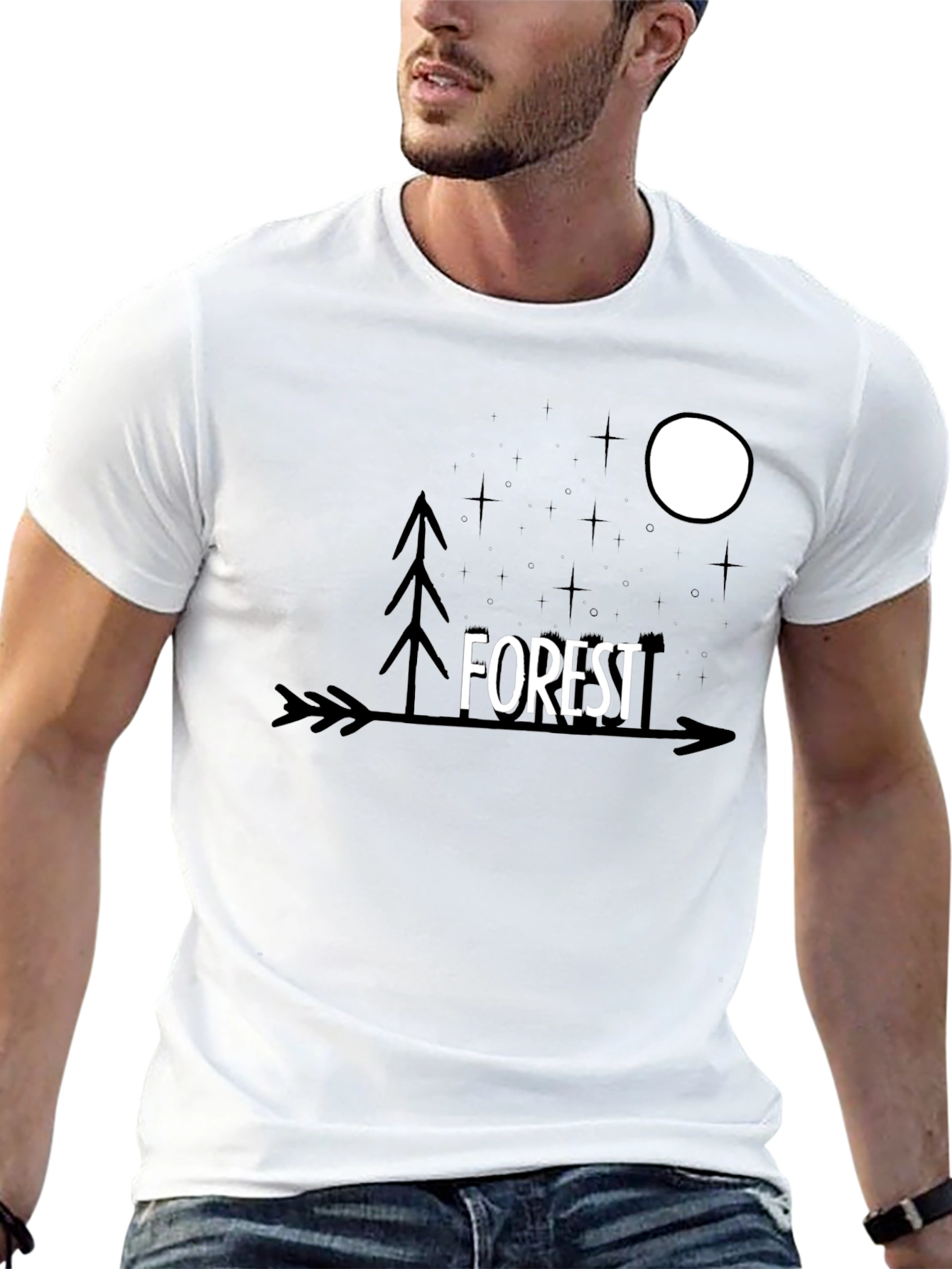 Forest Arrow Graphic Tee - Unisex Black T-Shirt