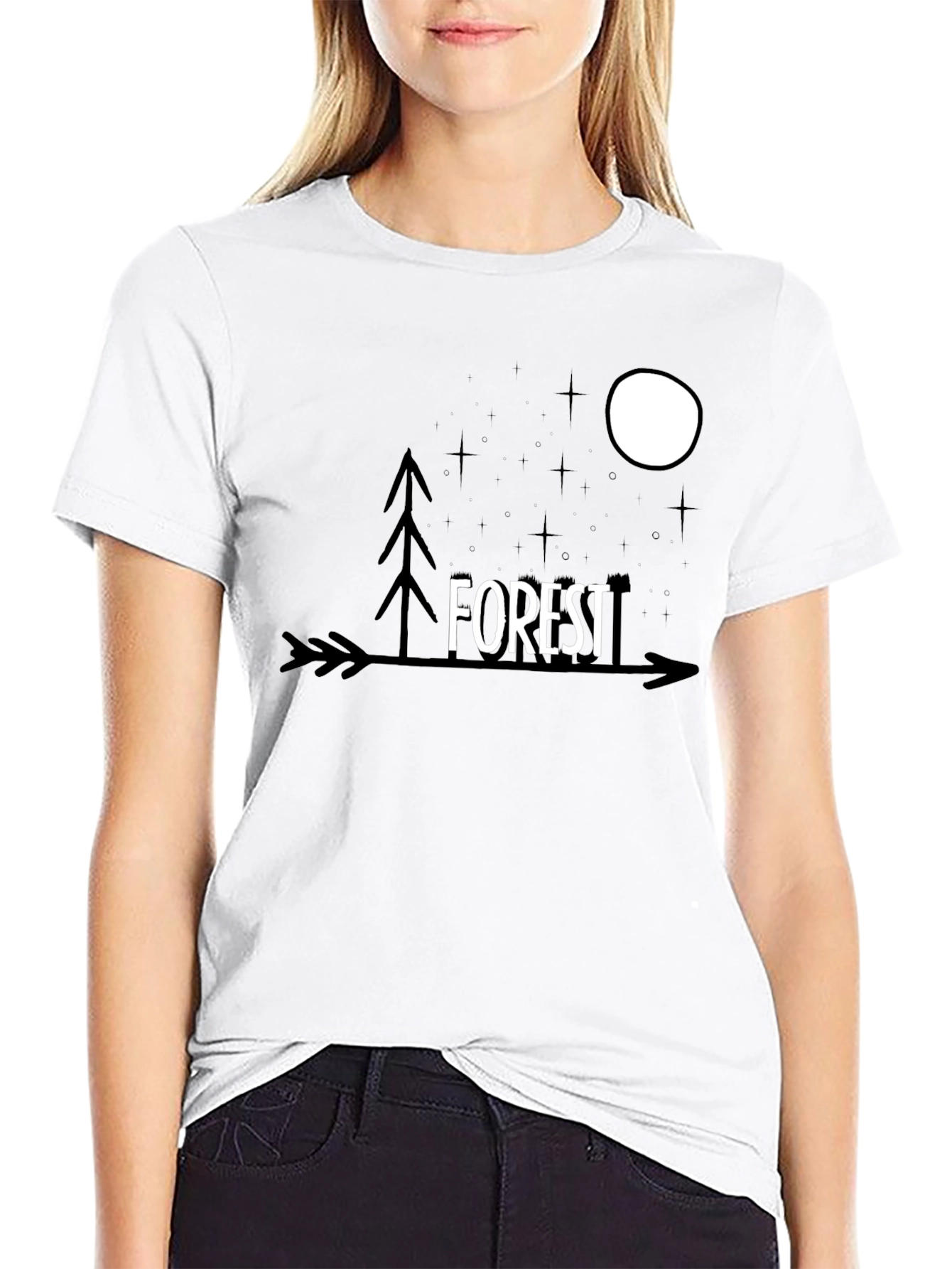 Forest Arrow Graphic Tee - Unisex Black T-Shirt