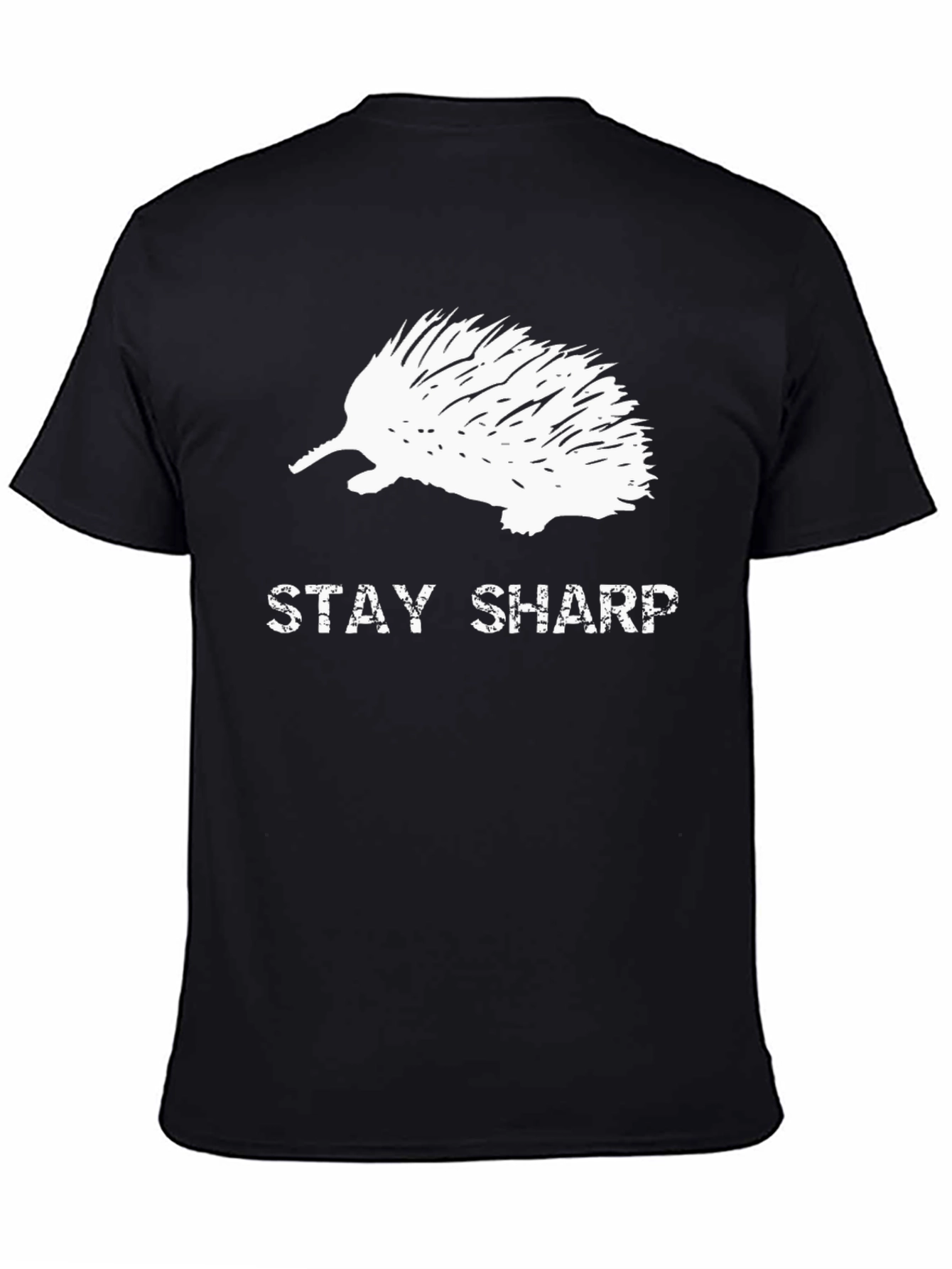 Stay Sharp Echidna Graphic Tee - Black