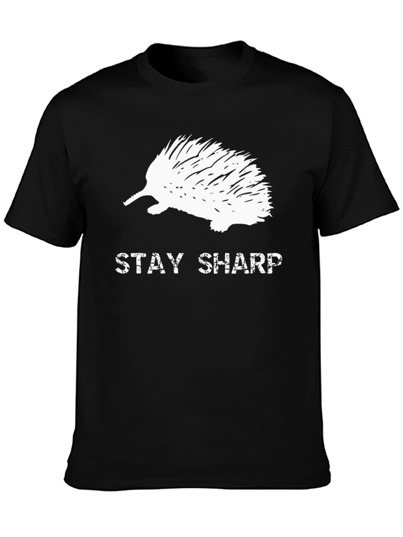 Stay Sharp Echidna Graphic Tee - Black