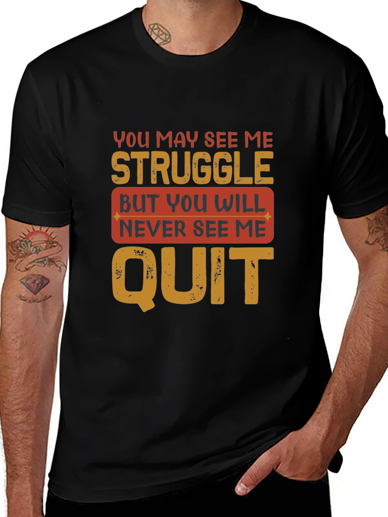 Motivational T-Shirt: Never Quit