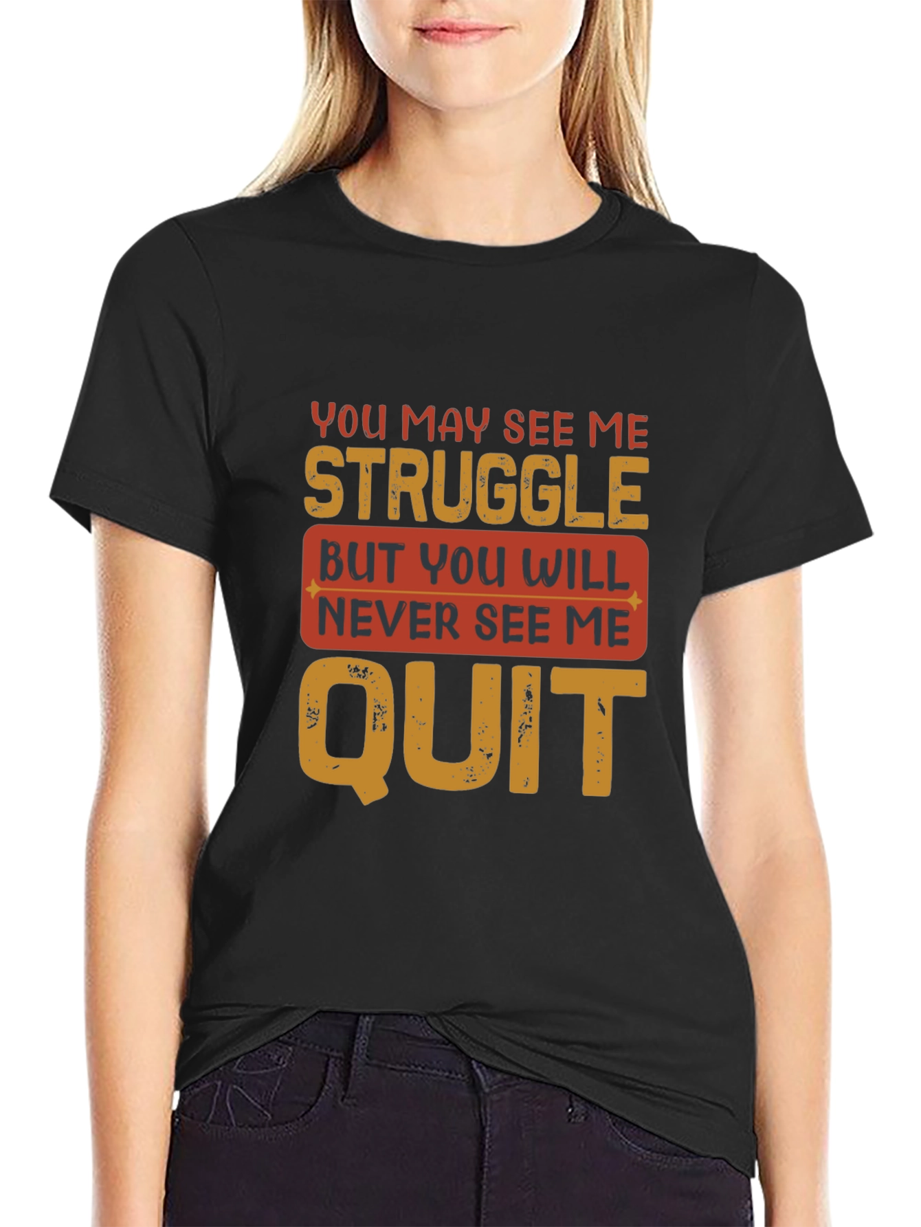 Motivational T-Shirt: Never Quit