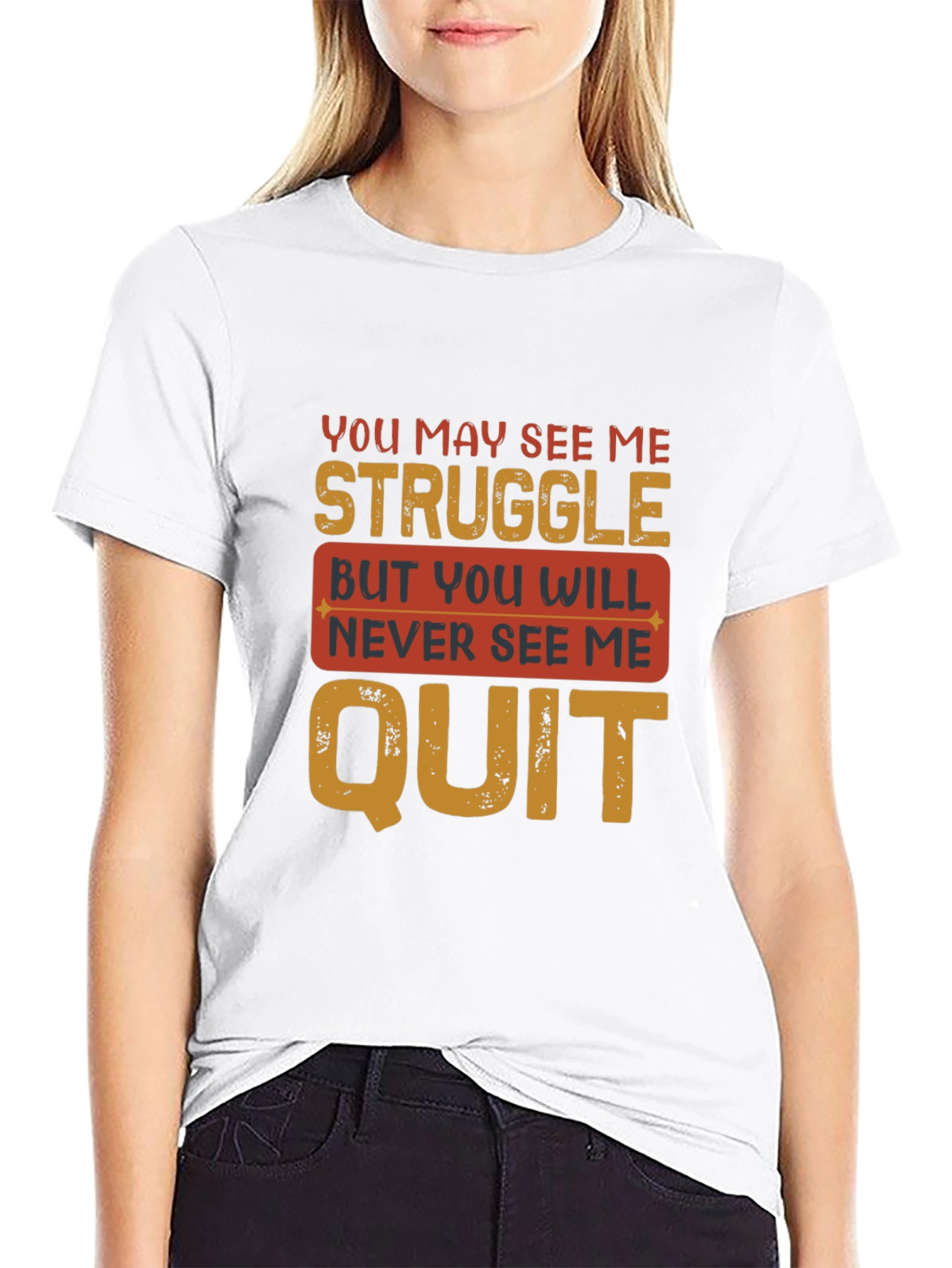 Motivational T-Shirt: Never Quit