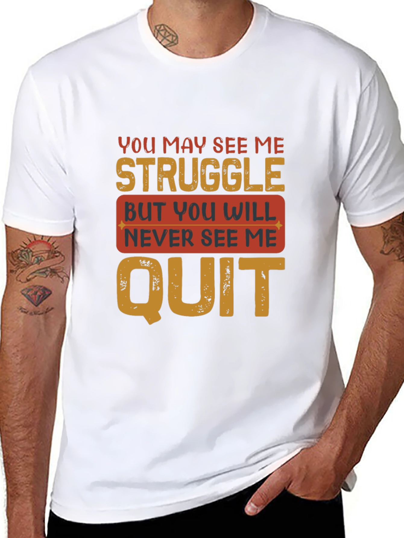 Motivational T-Shirt: Never Quit