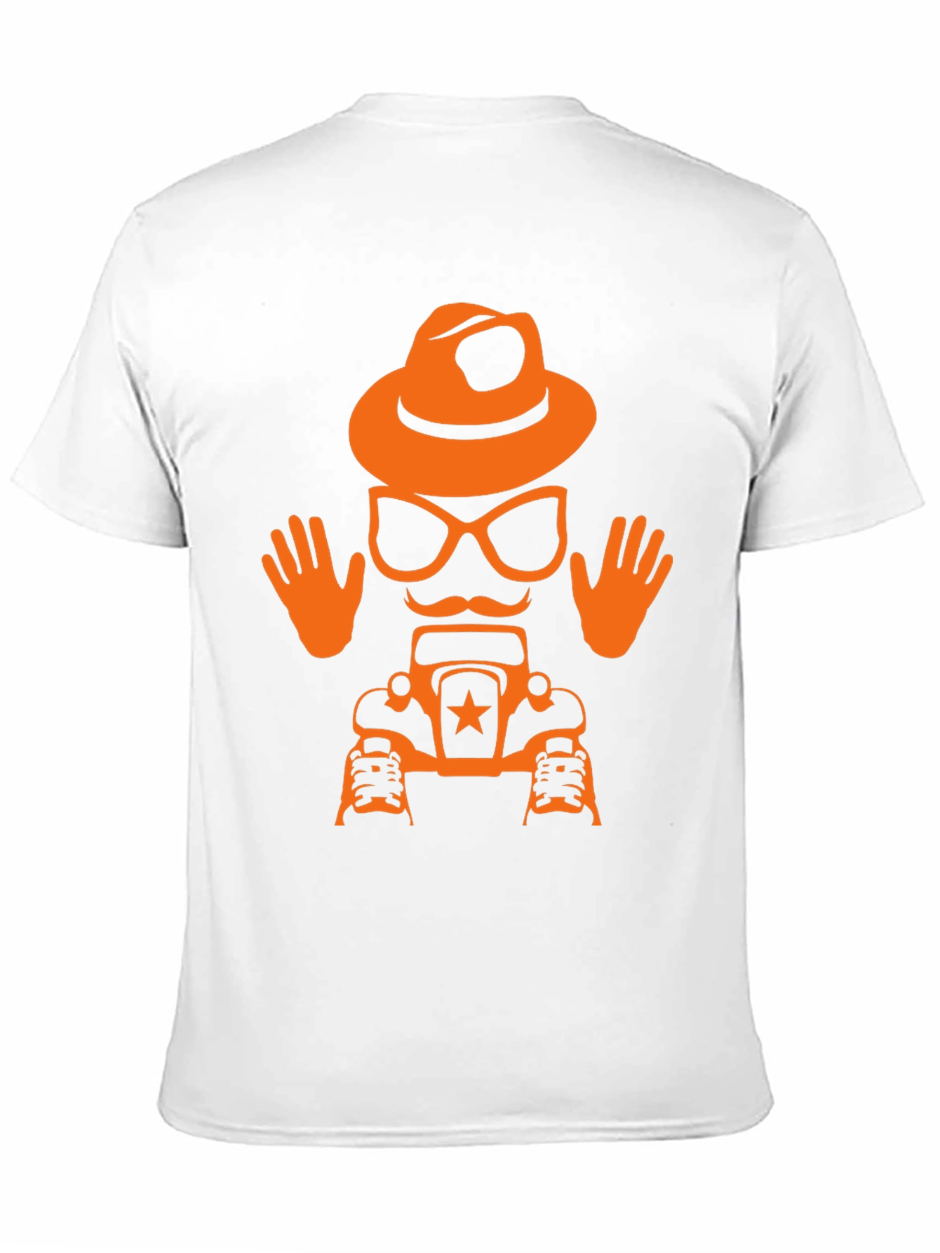 Humorous Car & Character T-Shirt