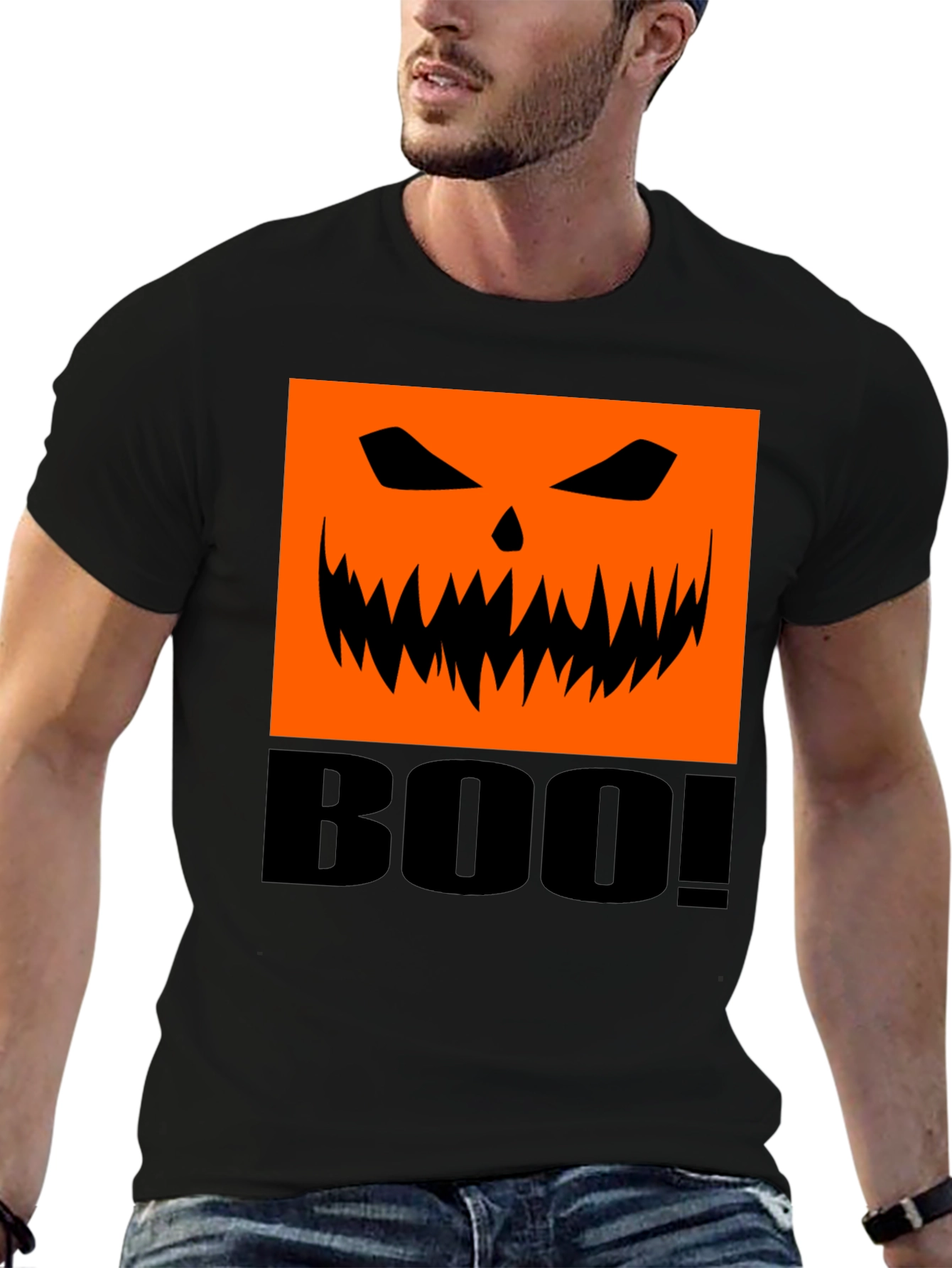 Spooky Boo! Pumpkin Face Halloween T-Shirt