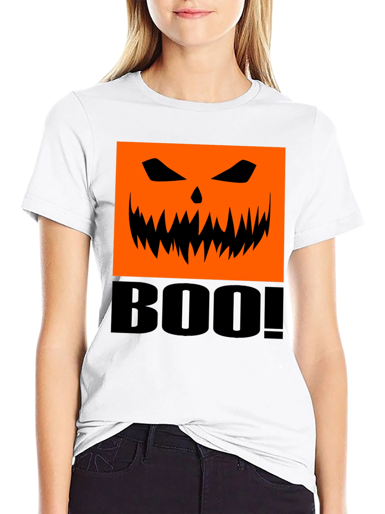 Spooky Boo! Pumpkin Face Halloween T-Shirt