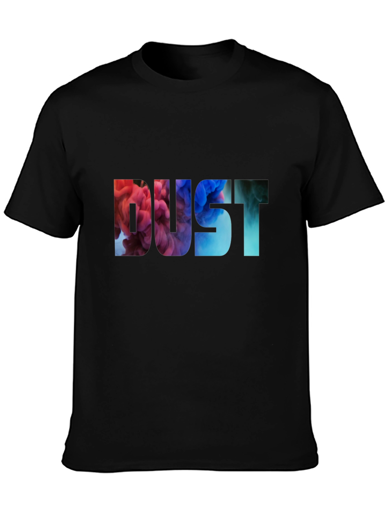 Dust Graphic Print Mens Black T-Shirt