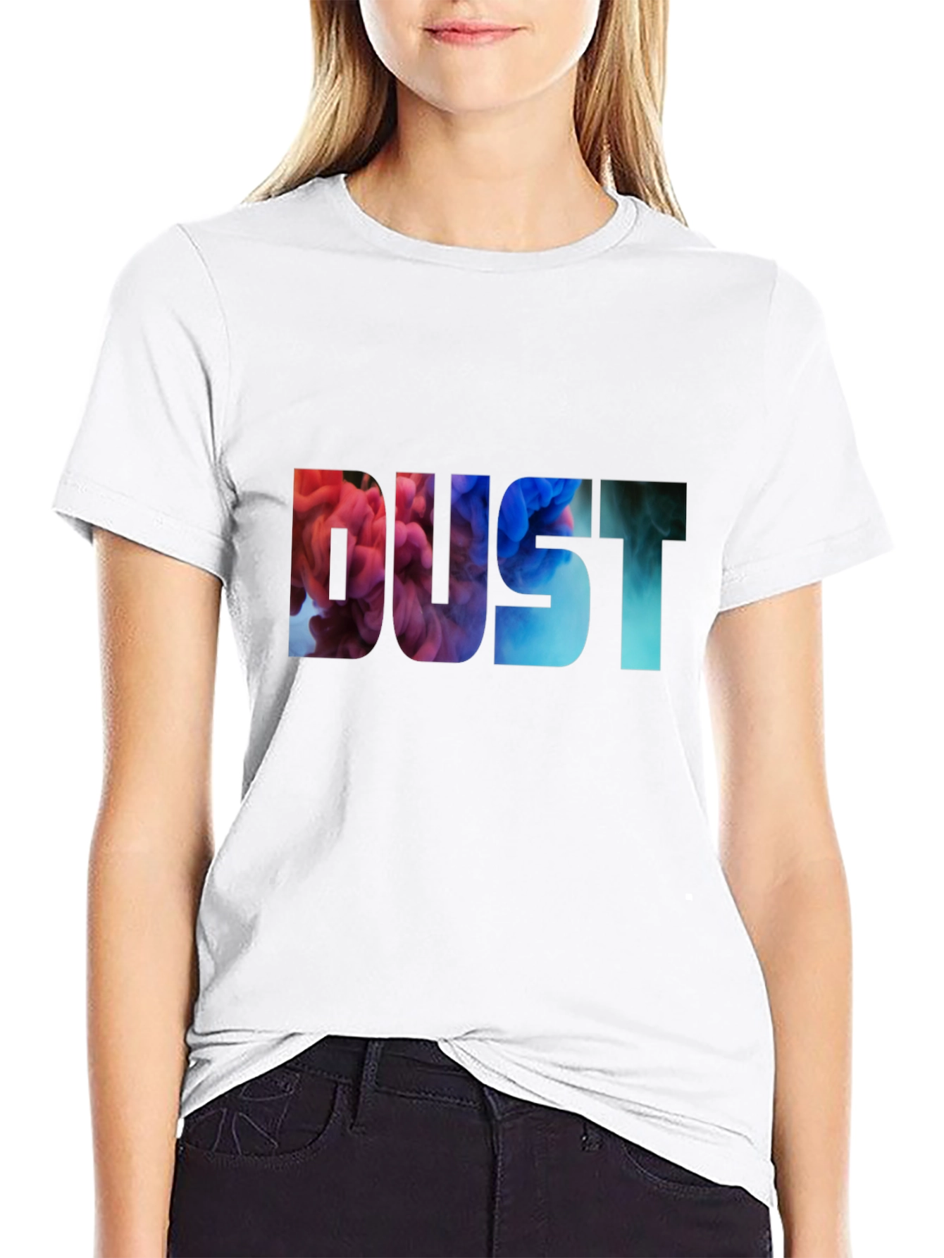 Dust Graphic Print Mens Black T-Shirt