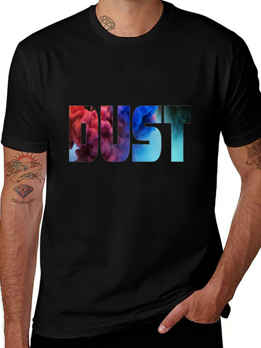 Dust Graphic Print Mens Black T-Shirt