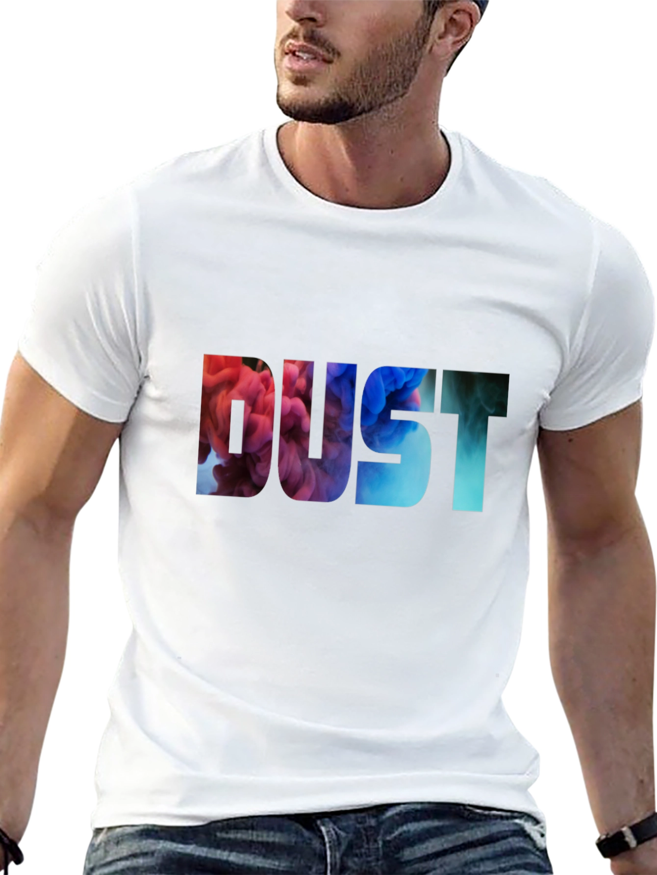 Dust Graphic Print Mens Black T-Shirt