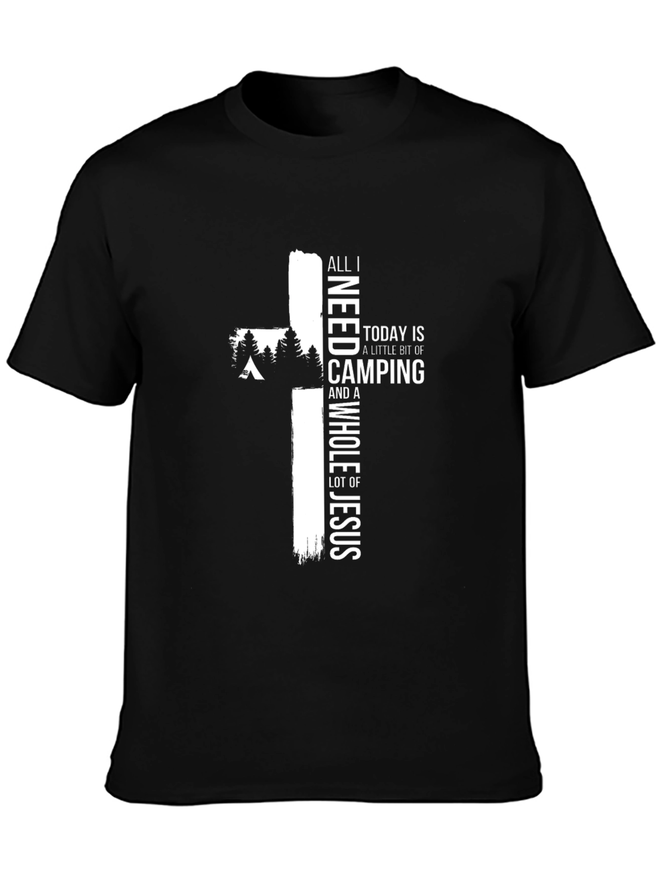 Camping and Jesus Graphic T-Shirt