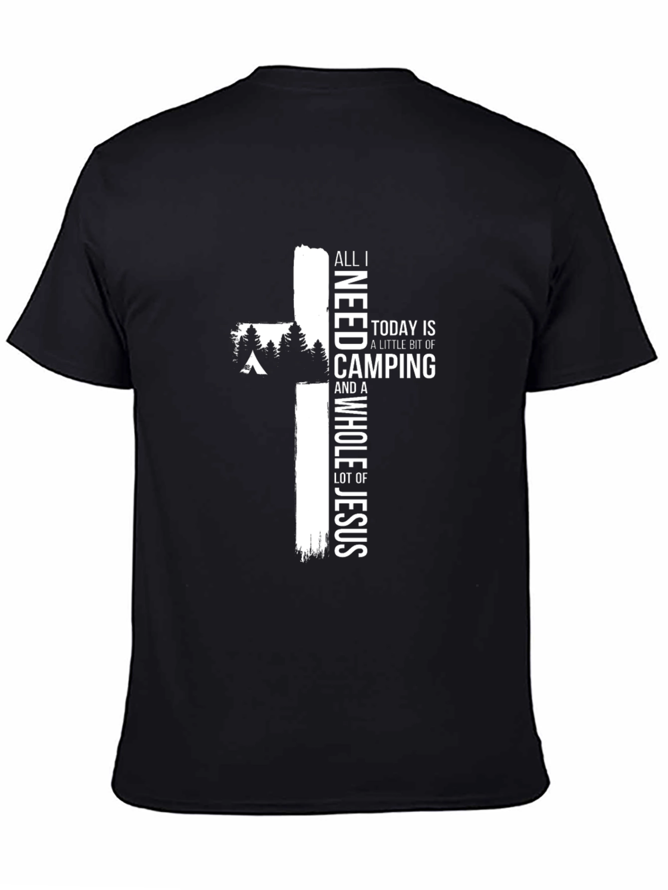 Camping and Jesus Graphic T-Shirt