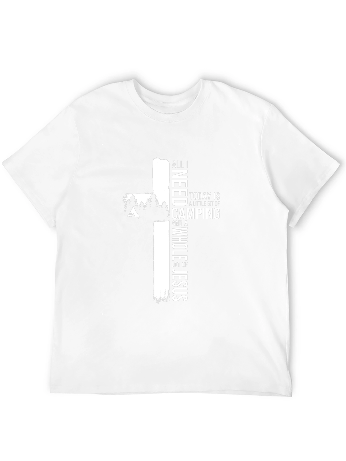 Camping and Jesus Graphic T-Shirt
