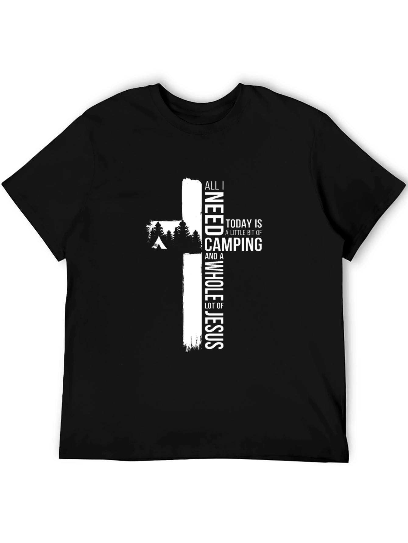 Camping and Jesus Graphic T-Shirt
