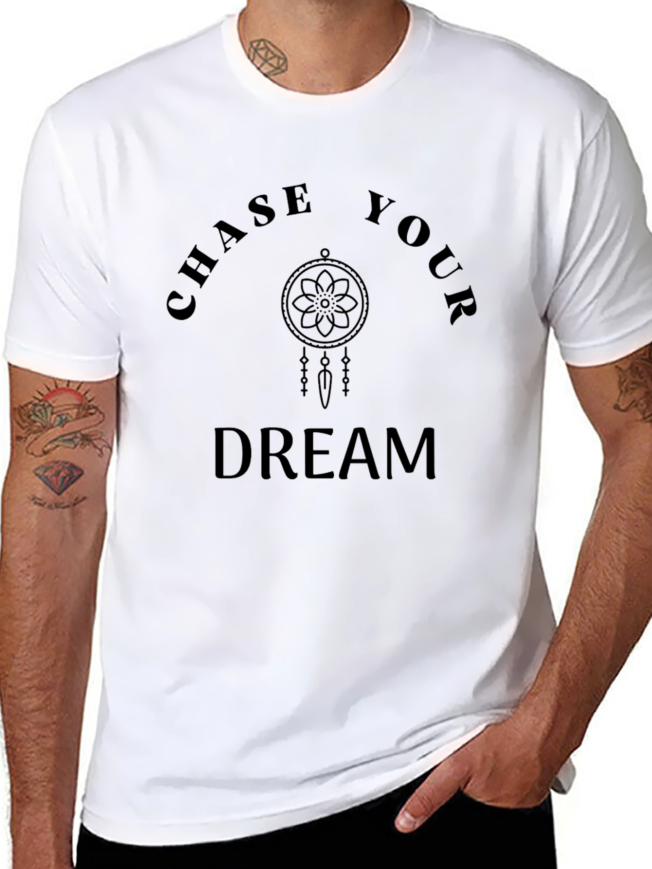 Chase Your Dream Black Graphic Tee