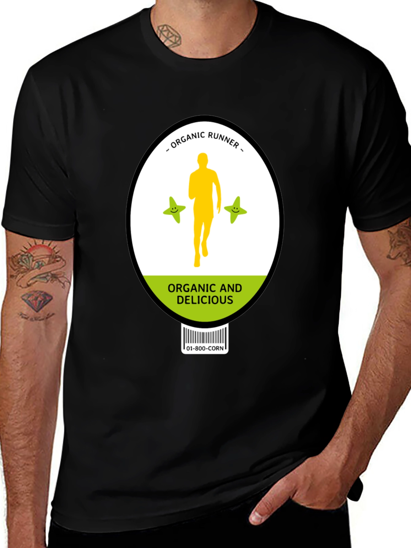 Organic Runner Novelty Graphic T-Shirt