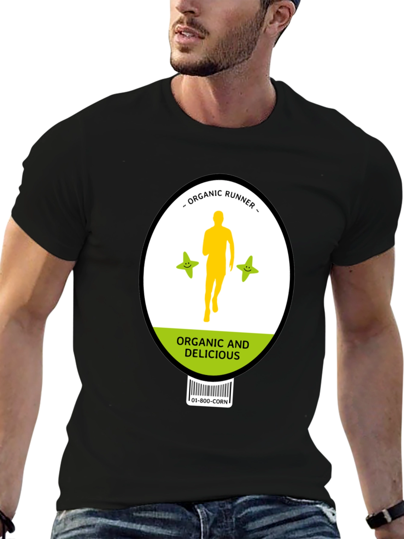 Organic Runner Novelty Graphic T-Shirt