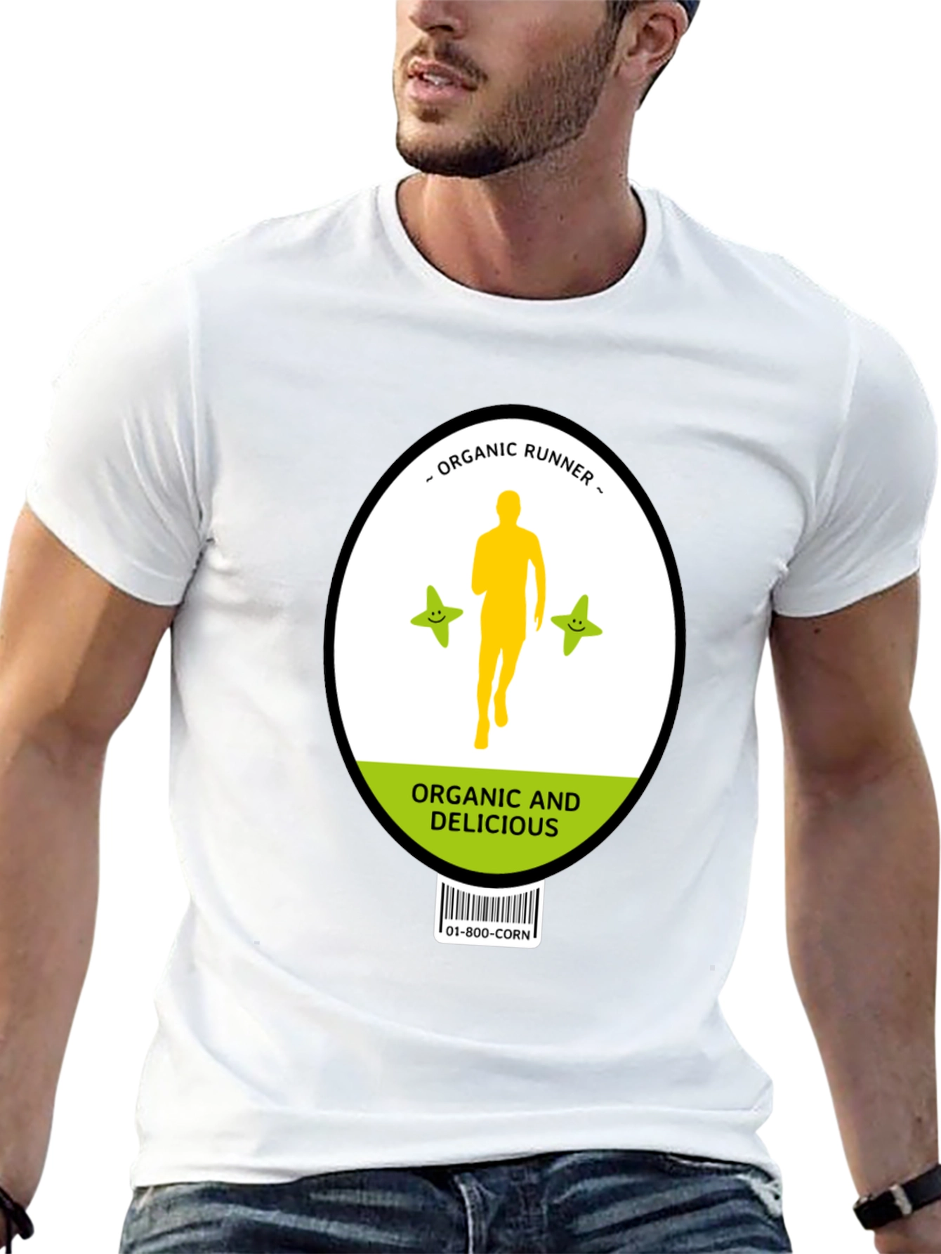 Organic Runner Novelty Graphic T-Shirt