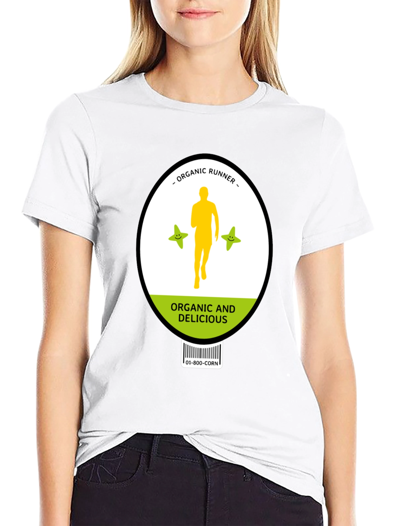 Organic Runner Novelty Graphic T-Shirt