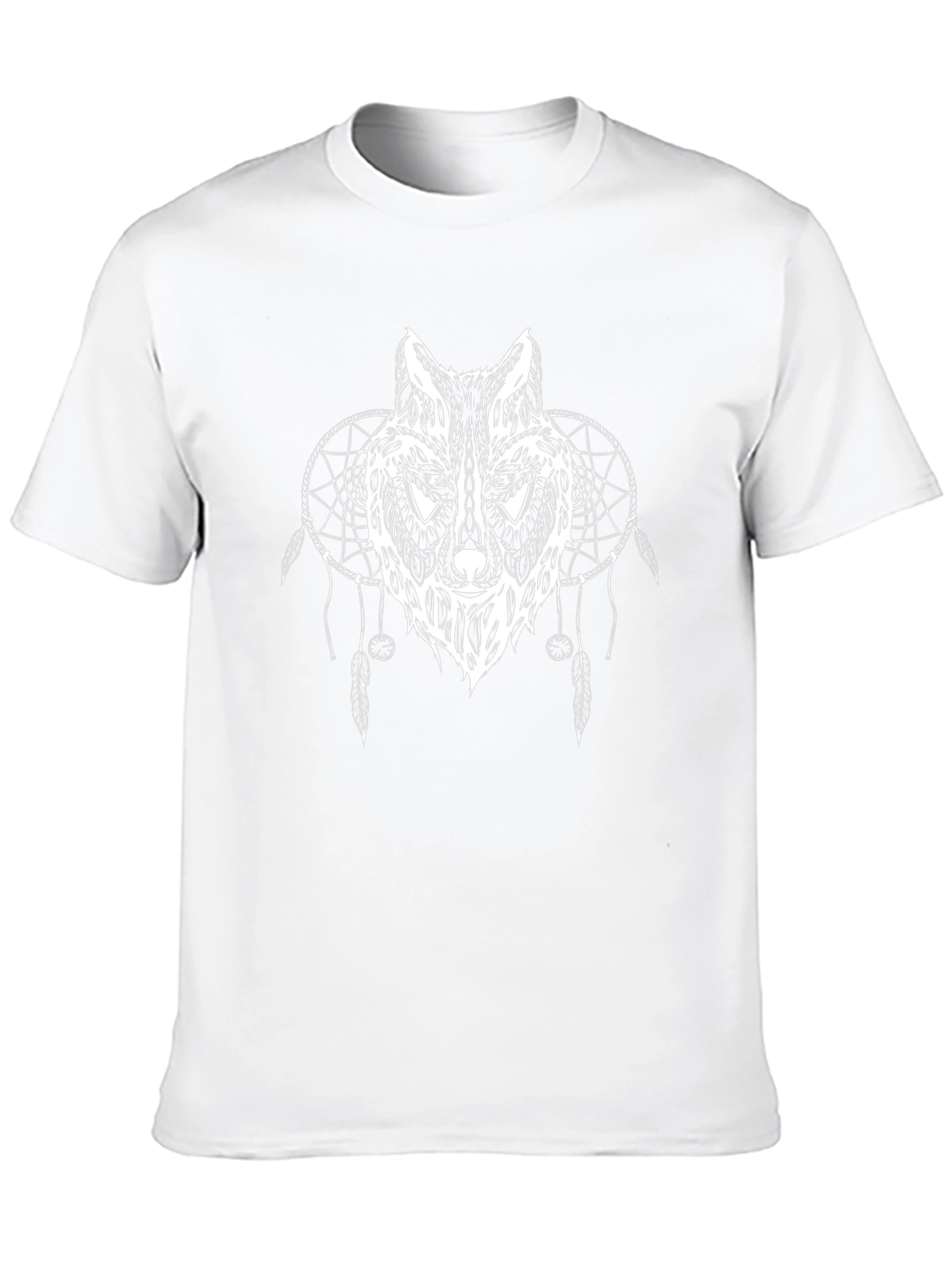 Wolf Dreamcatcher Graphic T-Shirt - Stylish Mens Tee