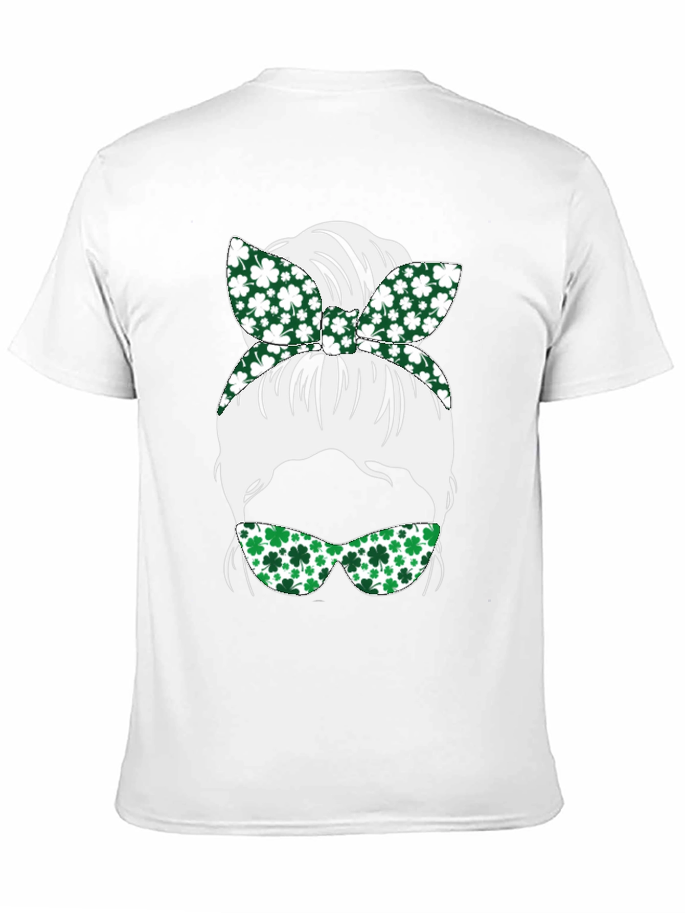 St. Patricks Day Messy Bun T-Shirt