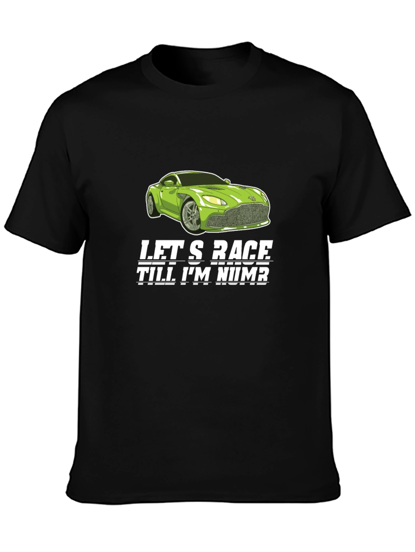 Lets Race Car Graphic Tee - Black