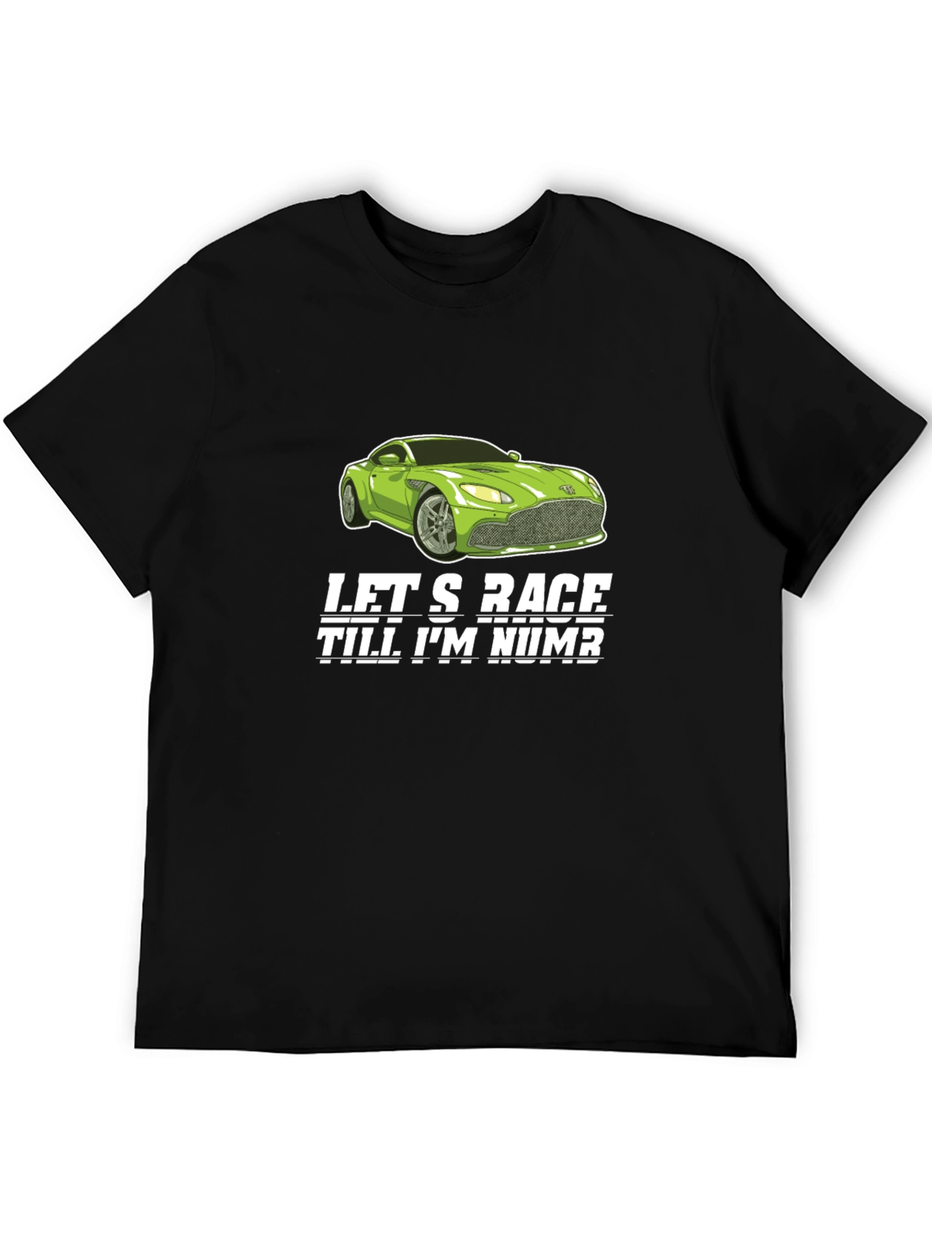 Lets Race Car Graphic Tee - Black