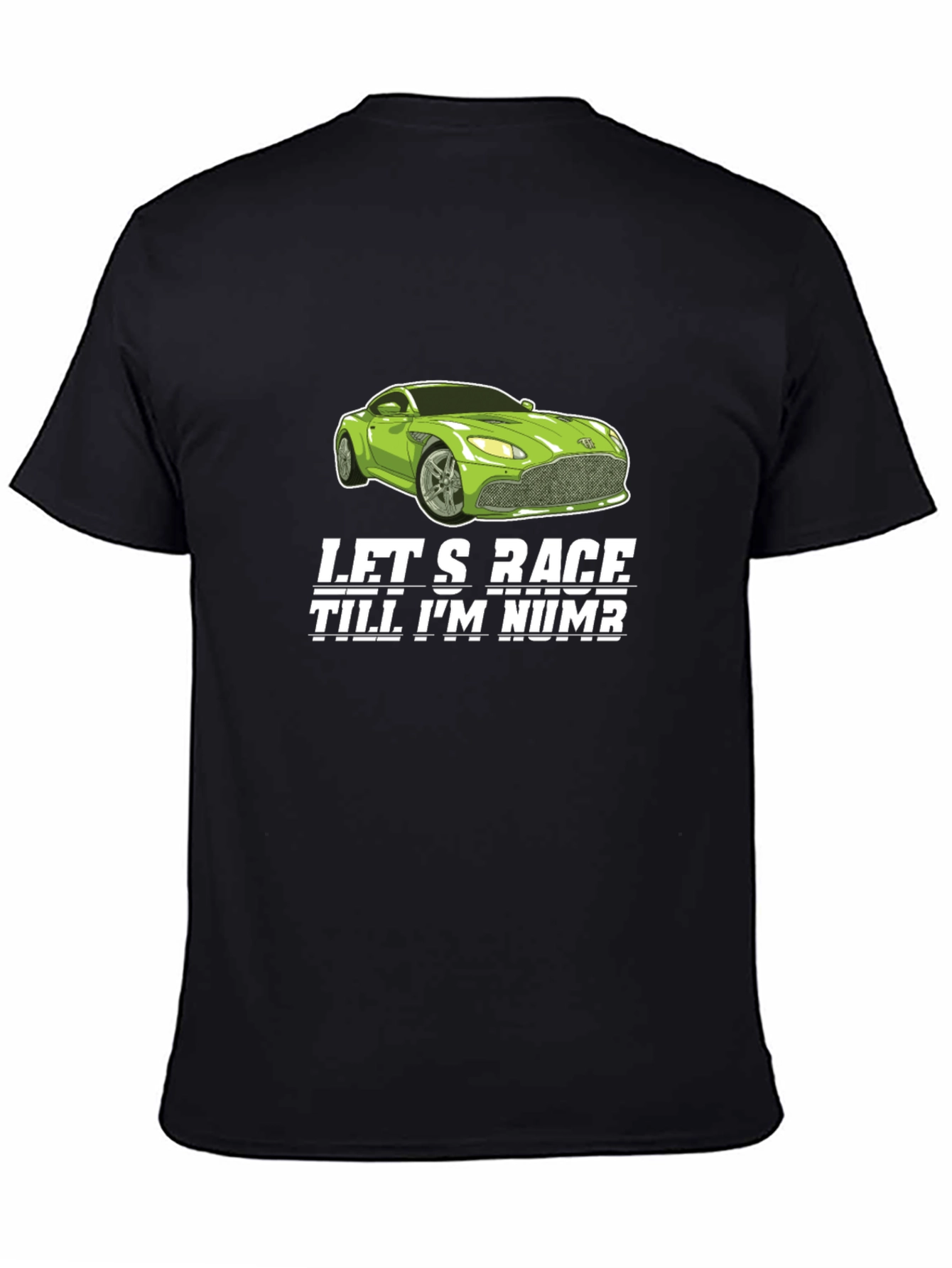 Lets Race Car Graphic Tee - Black