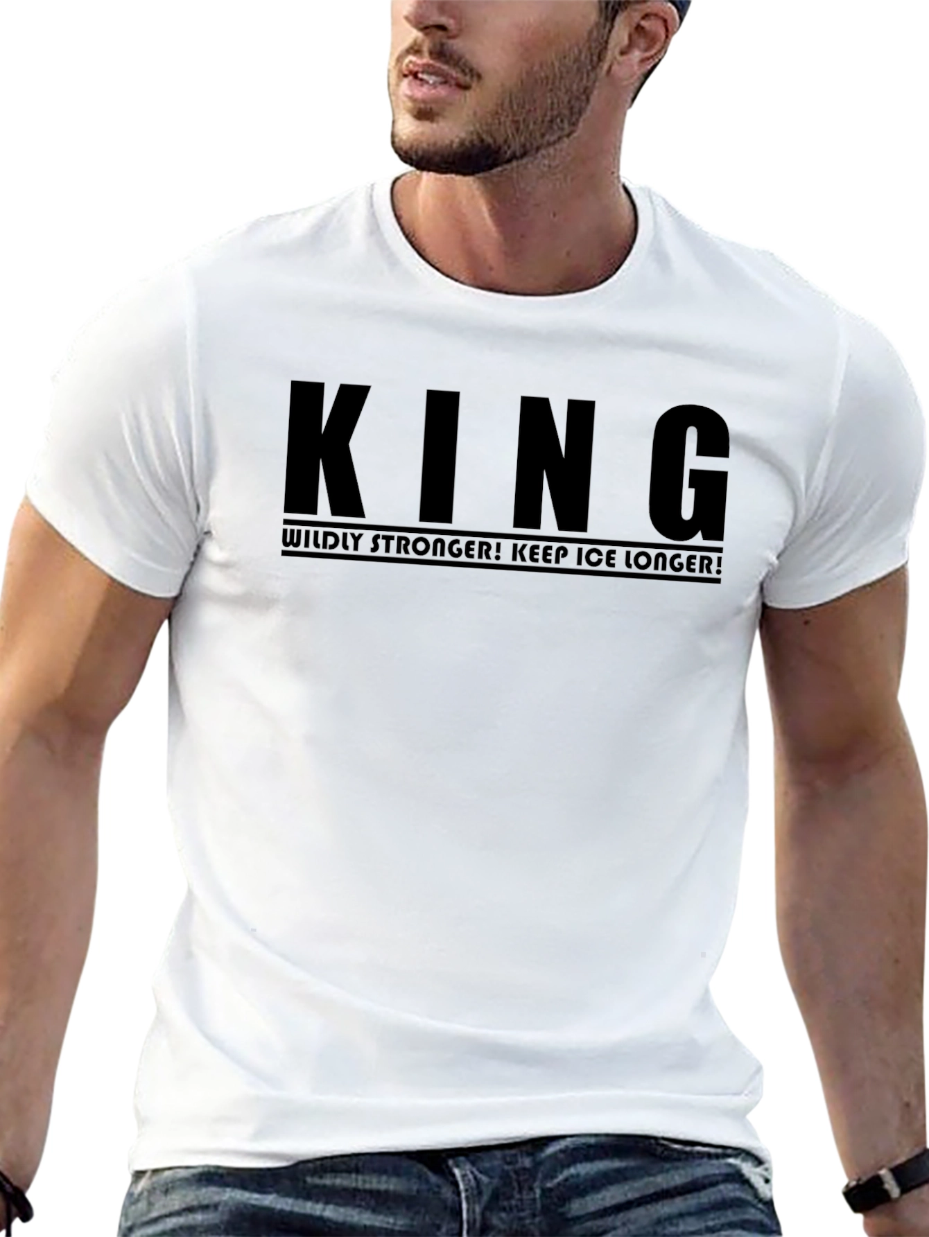 KING Wildly Stronger T-Shirt - Black Cotton Blend