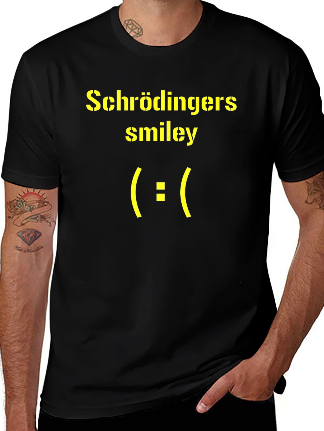 Schrödingers Smiley Face Graphic T-Shirt