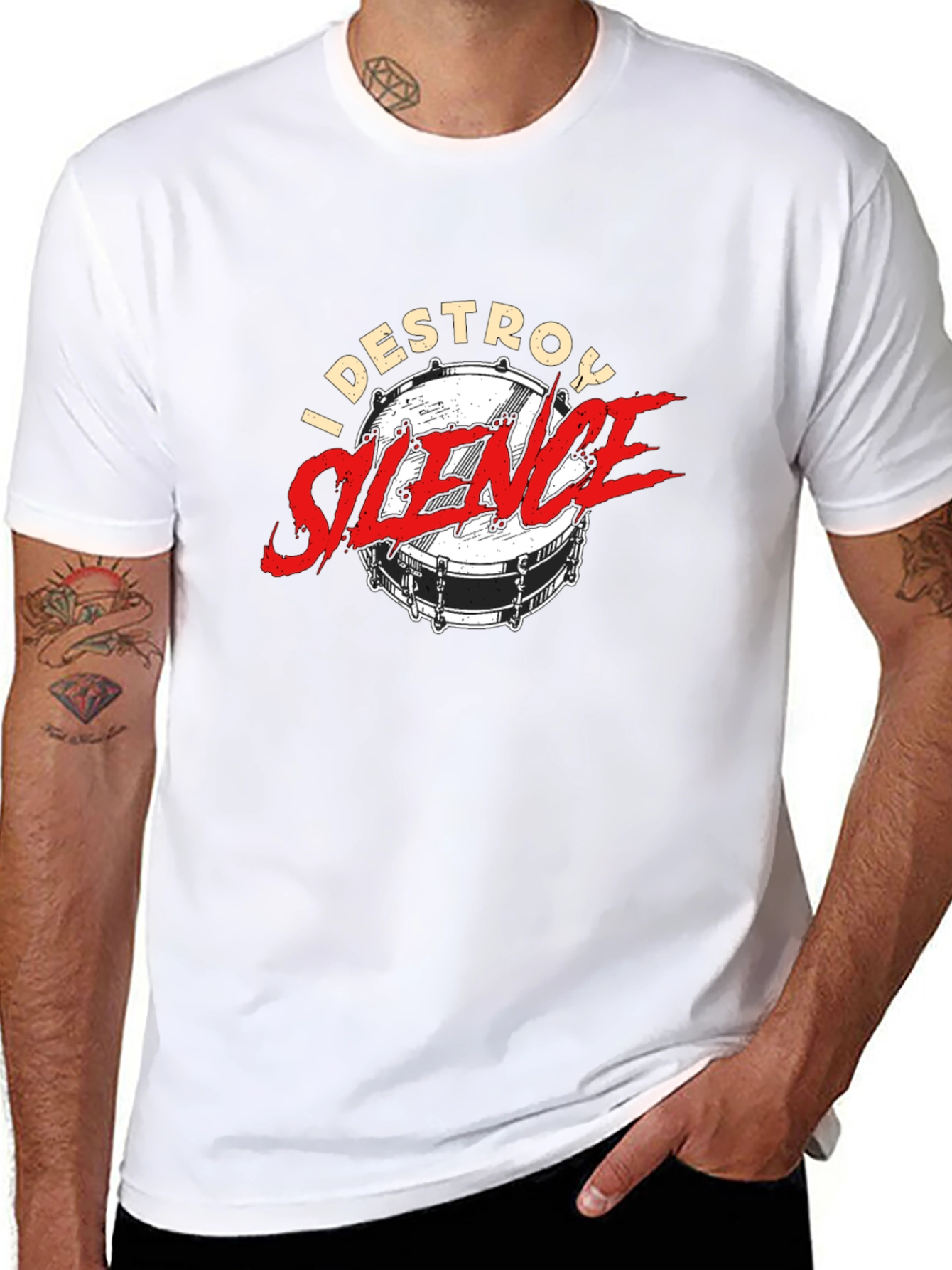I Destroy Silence Drummer T-Shirt