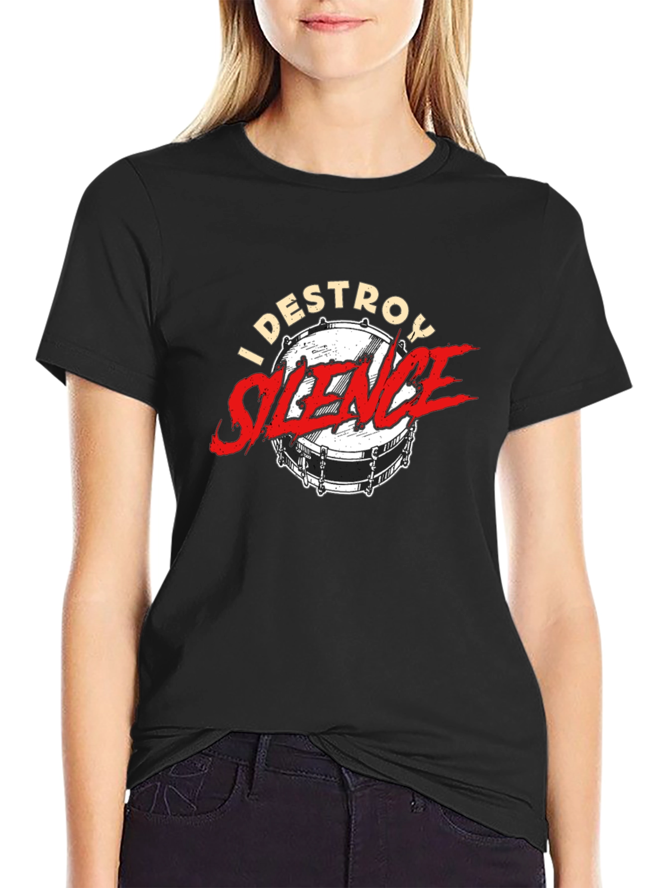 I Destroy Silence Drummer T-Shirt