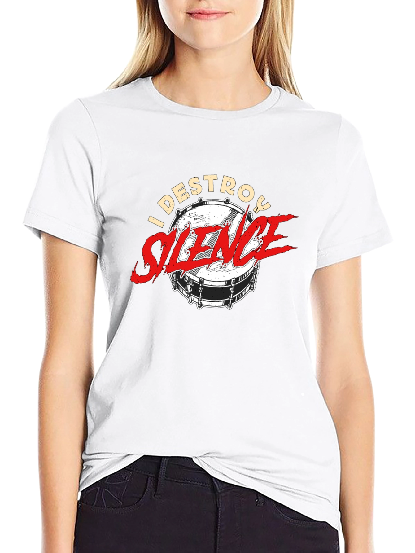 I Destroy Silence Drummer T-Shirt