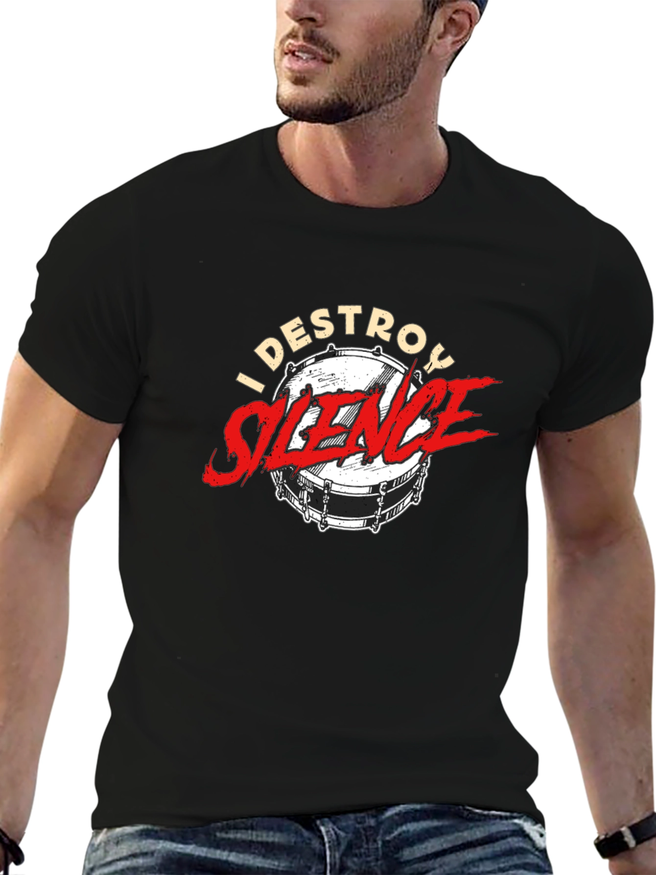 I Destroy Silence Drummer T-Shirt
