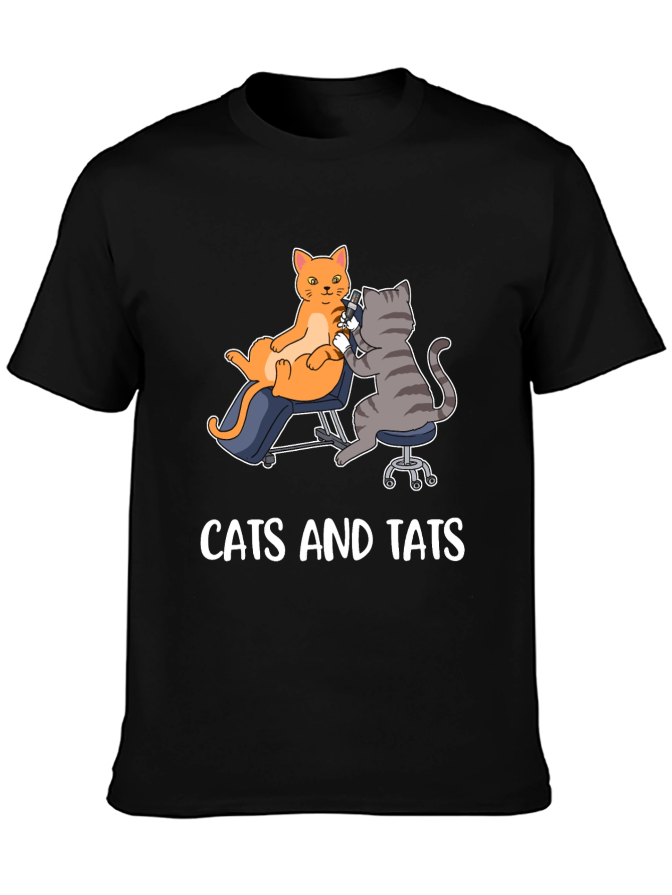 Cats and Tats Graphic Tee - Unique Tattoo Art