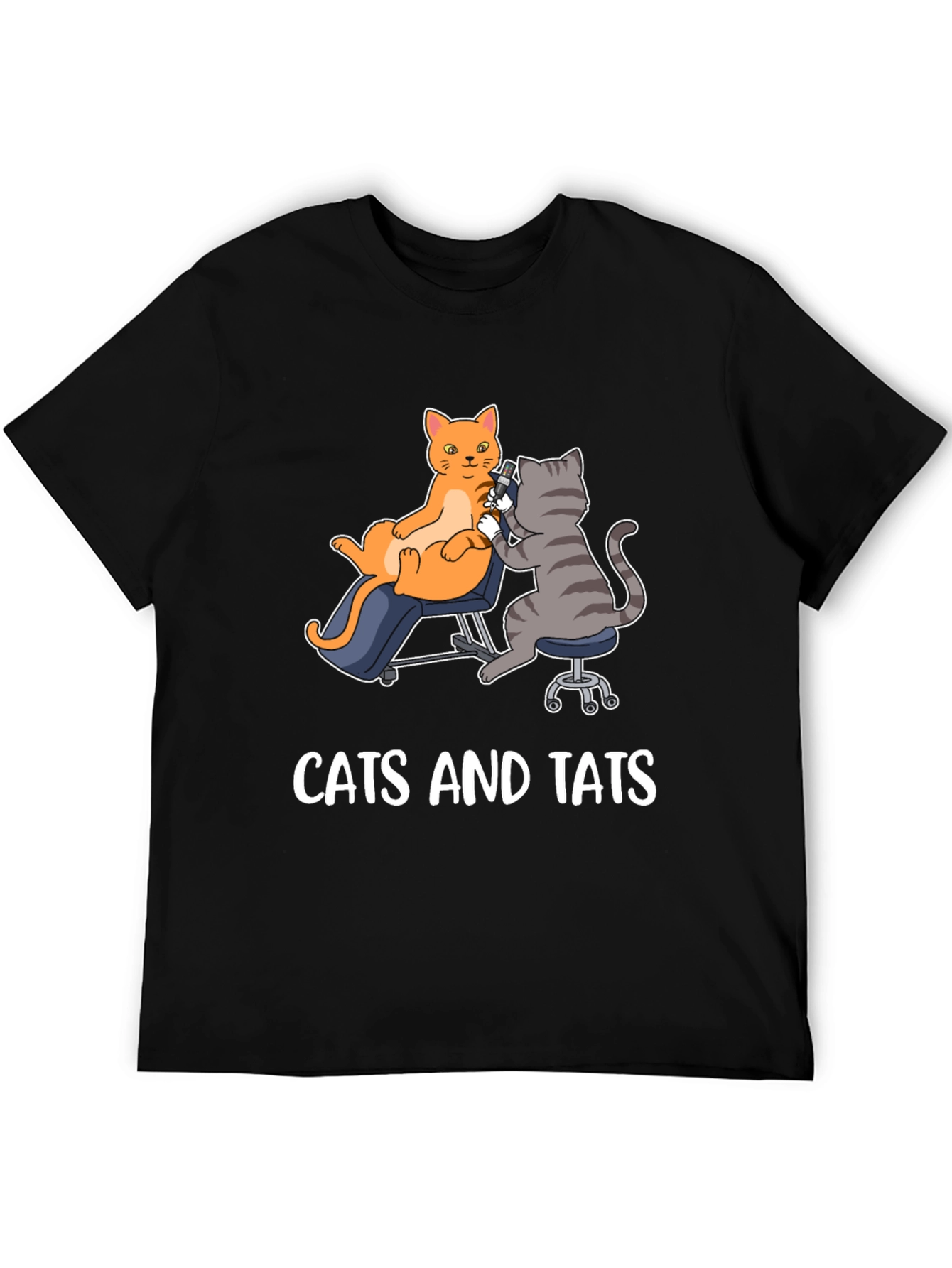 Cats and Tats Graphic Tee - Unique Tattoo Art