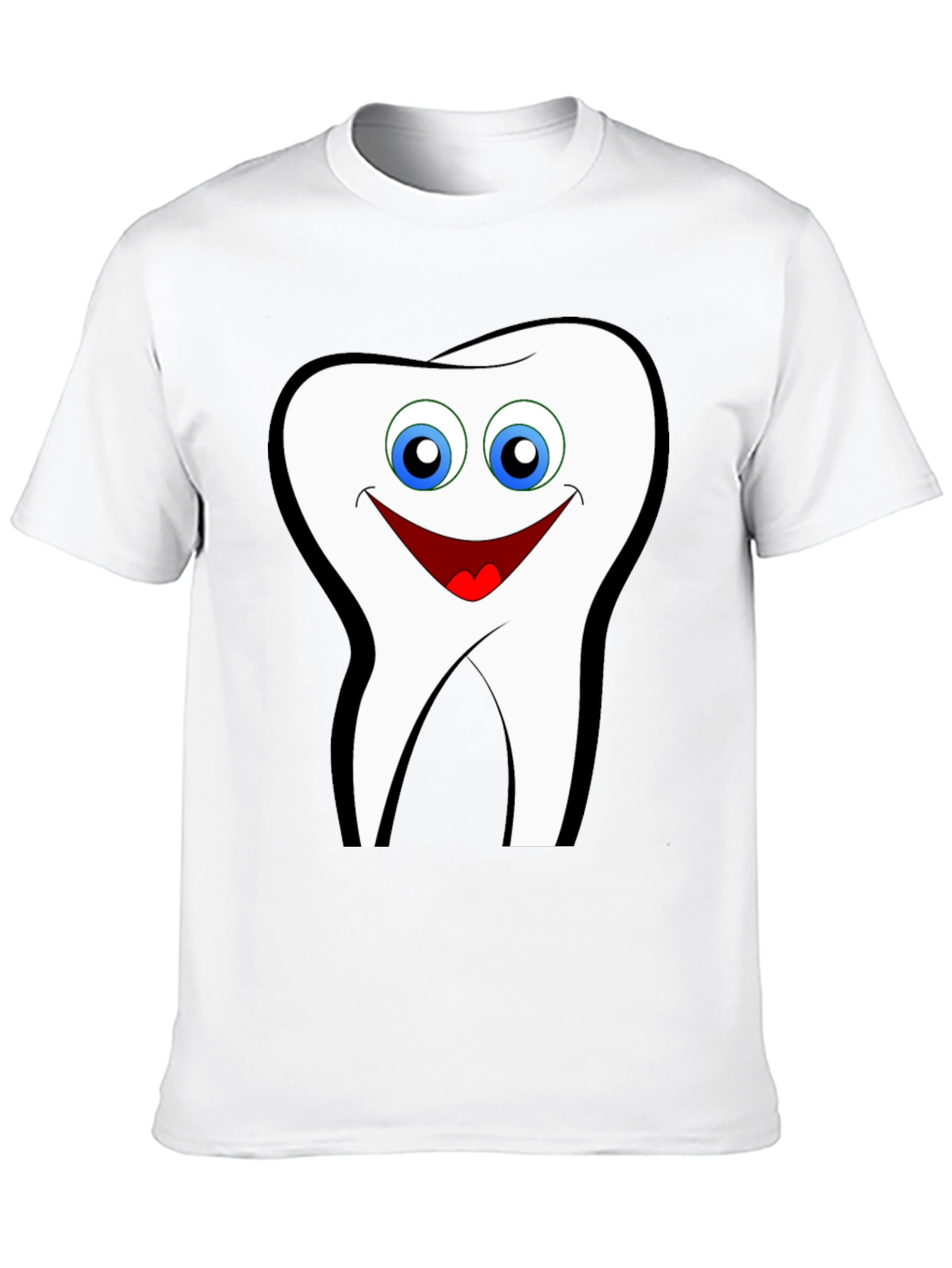 Smiling Tooth Graphic T-Shirt - Black Cotton Tee