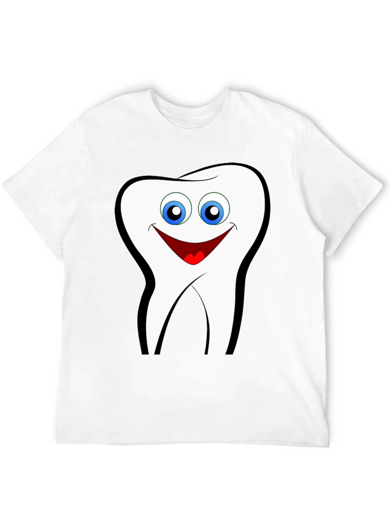Smiling Tooth Graphic T-Shirt - Black Cotton Tee