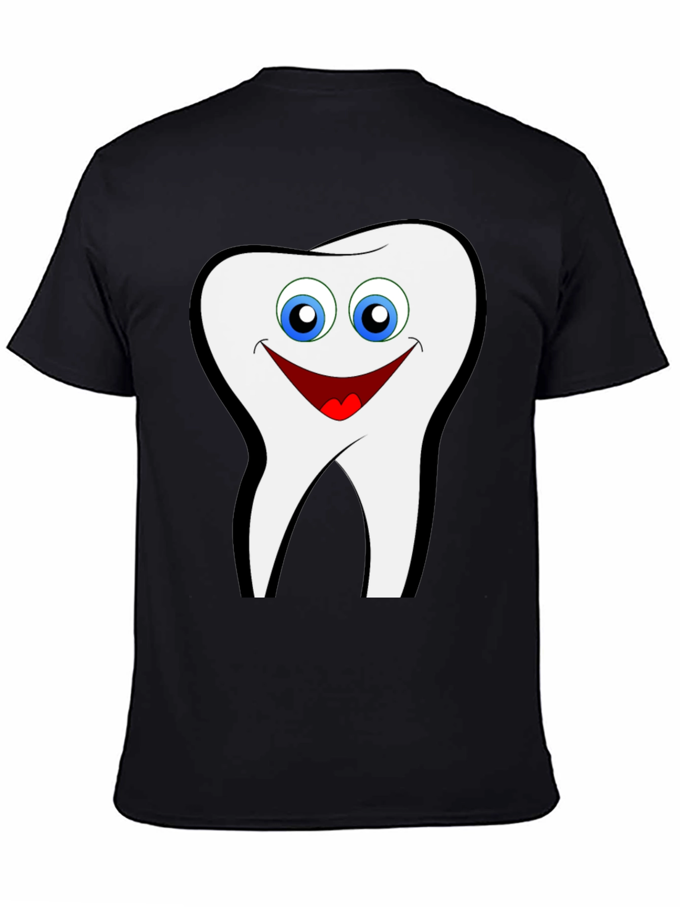 Smiling Tooth Graphic T-Shirt - Black Cotton Tee