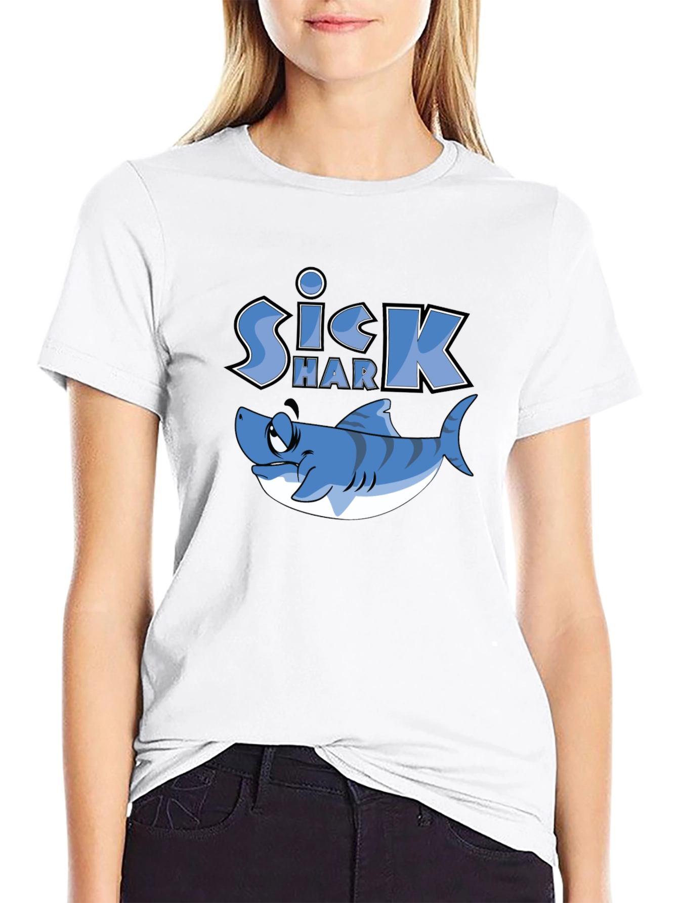 Sick Shark Graphic T-Shirt