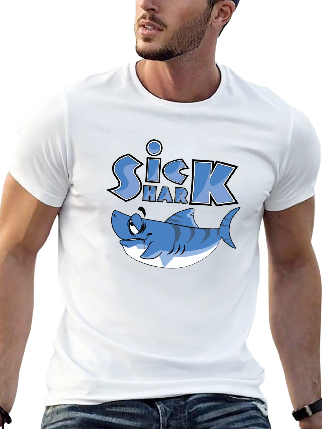 Sick Shark Graphic T-Shirt