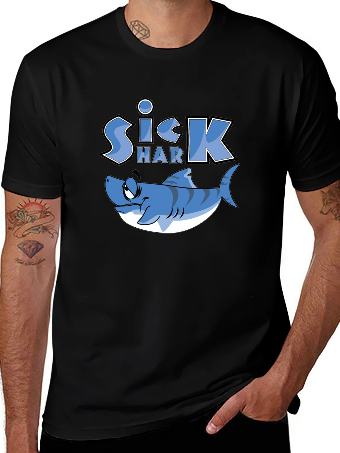 Sick Shark Graphic T-Shirt