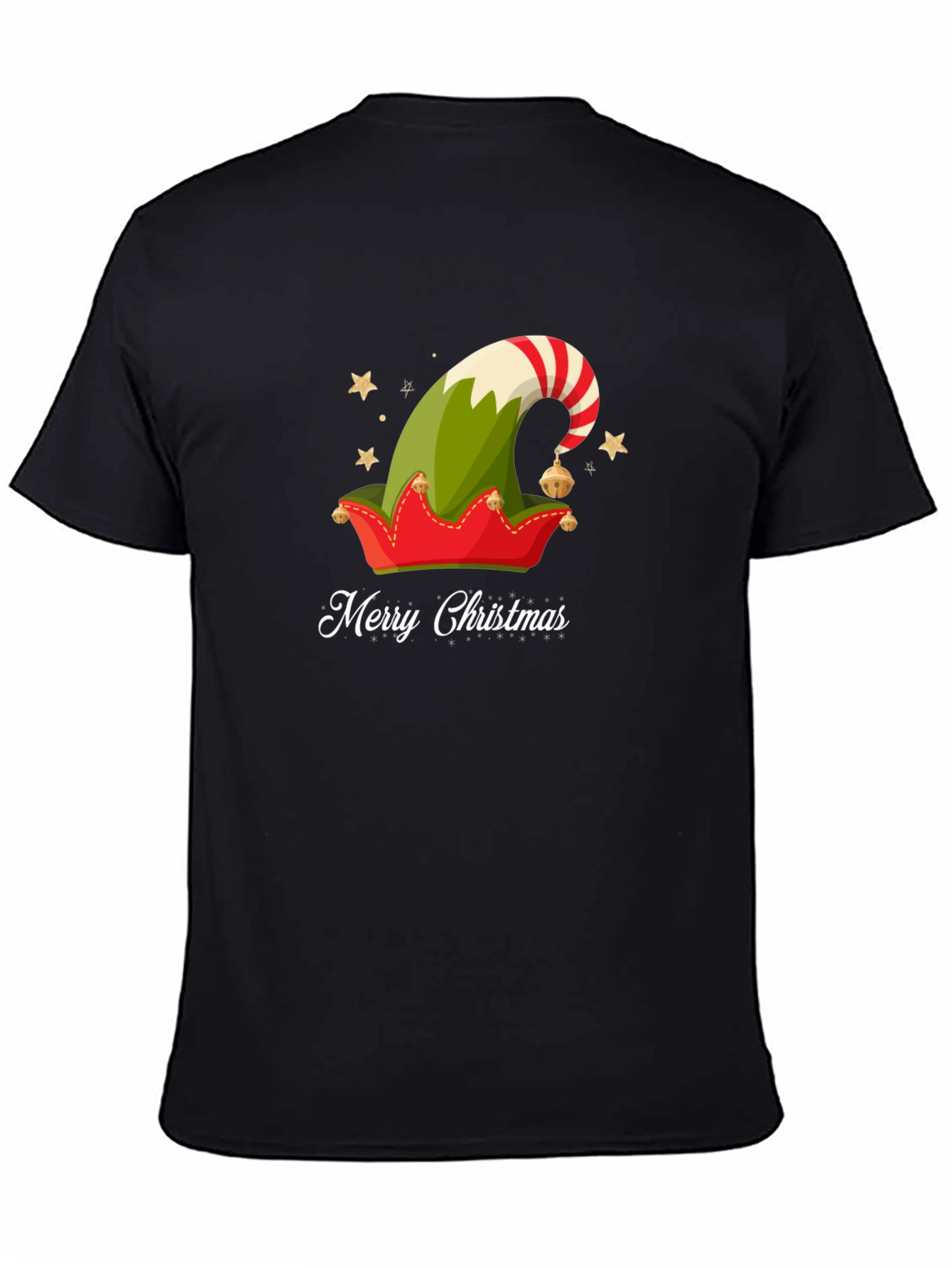 Merry Christmas Elf Hat Graphic Tee
