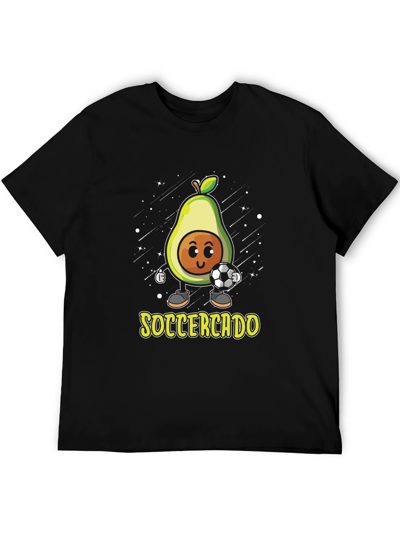 Soccercado Black T-Shirt - Avocado Soccer Pun Tee