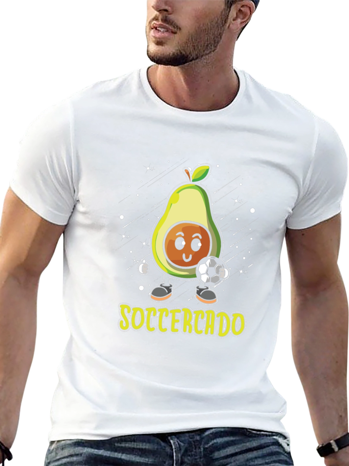 Soccercado Black T-Shirt - Avocado Soccer Pun Tee