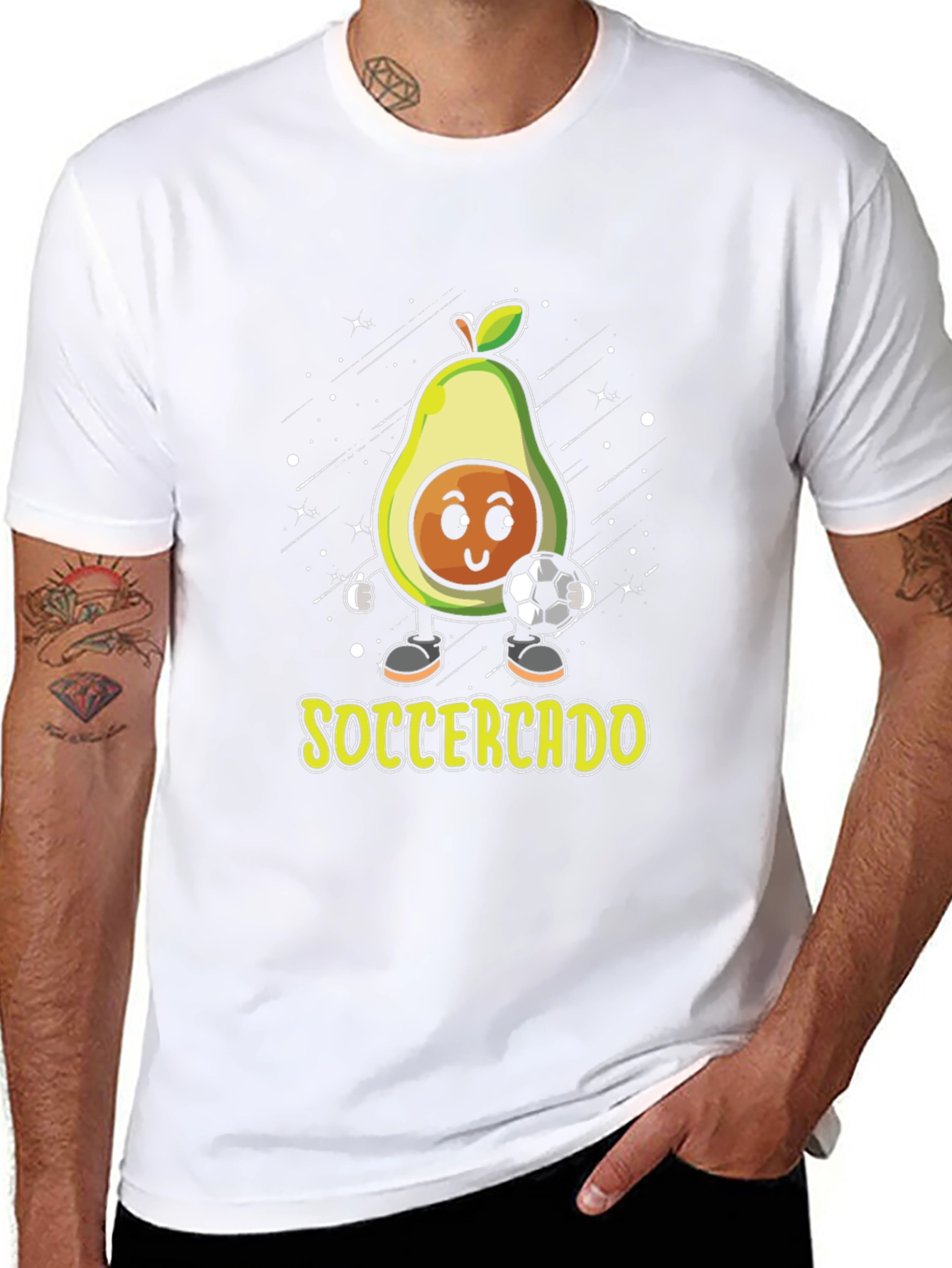 Soccercado Black T-Shirt - Avocado Soccer Pun Tee