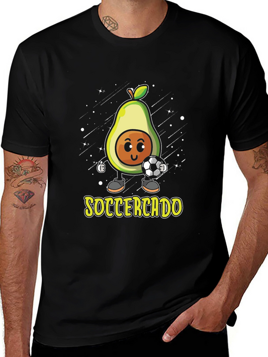 Soccercado Black T-Shirt - Avocado Soccer Pun Tee